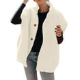thumbnail image 1 of Jackets For Women Winter Solid Color Warm Fleece Vest Loose Casual Sleeveless Jacket Polyester Blending Coats Outerwear Vests 1X White 2Xl Fall Jackets For Women 2025, 1 of 6