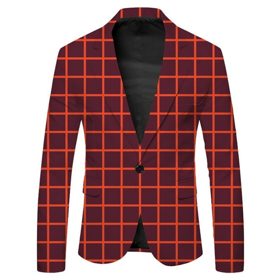 Jackets for Girls Boys Long Sleeve Plaid Printed Lapel formal Suit Button Fashion Coat Business Suit for Kids Casual Comfort Fit