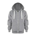 thumbnail image 1 of Jackets for Girls Kids Solid Color Zip Up Long Sleeve Hoodie Top Boys Coat Grey 7 Years-8 Years, 1 of 7