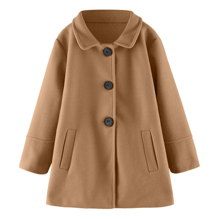 Jackets for Girls Toddler Girls Long Sleeve Winter Windproof Coat Jacket Kids Warm Outerwear Jacket Girls Coats Color Brown Size 1 2 Years Walmart