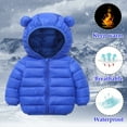 thumbnail image 1 of Jackets for Girls Zipper Hooded Long Sleeve Solid Print Jacket for Everyday Wear Blue 3 Years-4 Years, 1 of 4