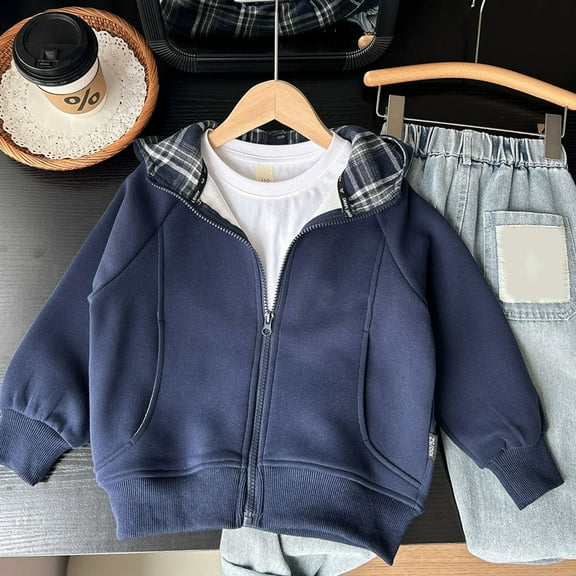 Jackets for Kids Zip up Hooded Blue Jacket Light Jacket Boys Fall Jacket Boys Jacket 4-5 Years