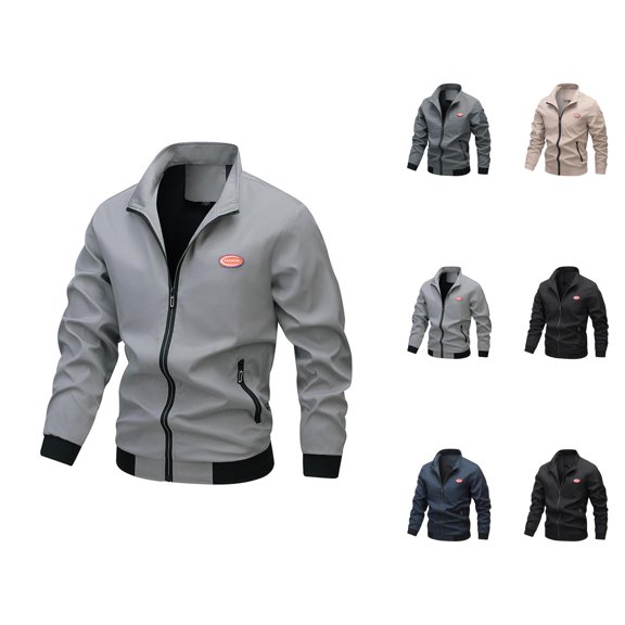 Jackets for Men 2025 Long Sleeve Lightweight Windproof Zip Up Casual Outdoor Jacket with Pockets Windbreaker Outerwear