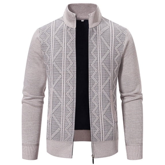 Jackets for Men Casaul Long Sleeve Capless Solid Color Zipper Loose Commuting Jacket Coat