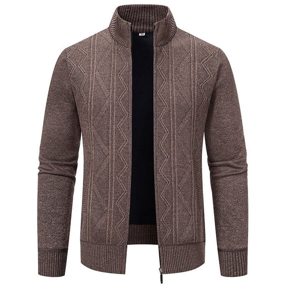 Jackets for Men Casaul Long Sleeve Capless Solid Color Zipper Loose Commuting Jacket Coat