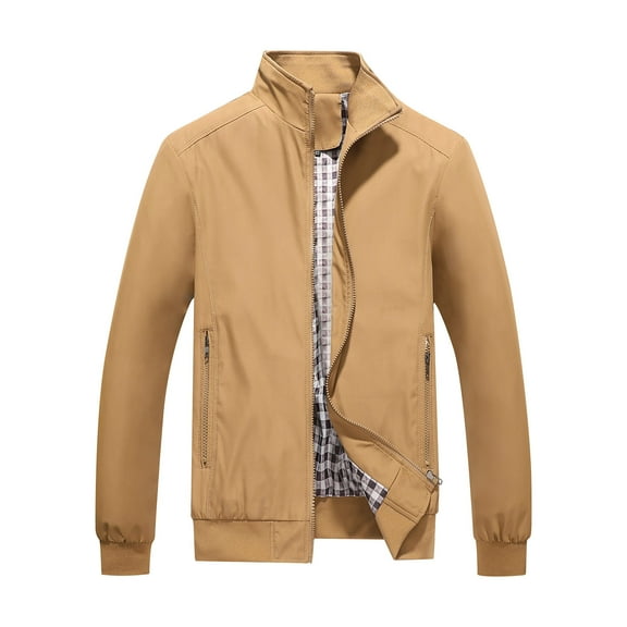 Jackets for Men Casual Windbreaker Thin Lightweight Outwear Sportswear Solid Jacket Coat Windbreaker Coats for Men
