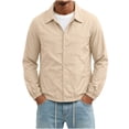 thumbnail image 1 of Jackets for Men, Fall Thin Breathable Jackets for Men Lightweight Outdoor Waterproof Jacket Collared Coats, 1 of 8