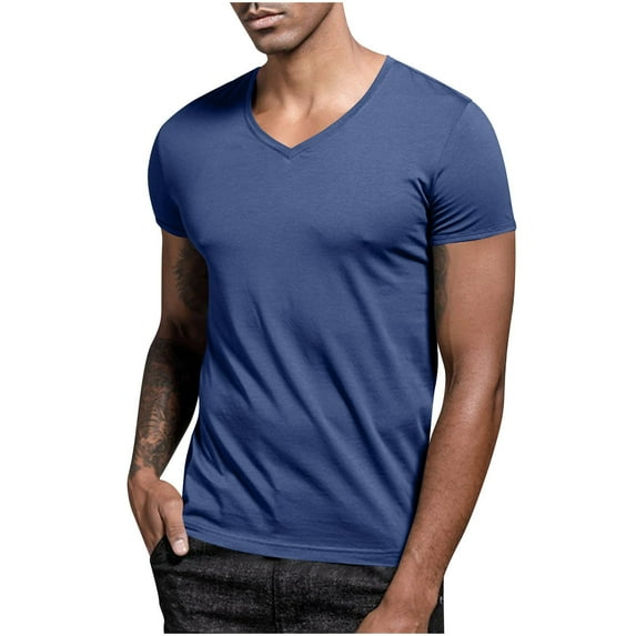 Jackets for Men Fashion,Men Short Shorts,Summer Men's Casual Fashion Solid Color Short Sleeved V-Neck Top/Shirt,Short for Men