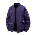 thumbnail image 1 of Jackets for Men Hoodless Casual Bomber Jacket Outwear Long Sleeve Loose Sports Cargo Outdoor Windproof Coat Fashion Casual Coats, 1 of 8