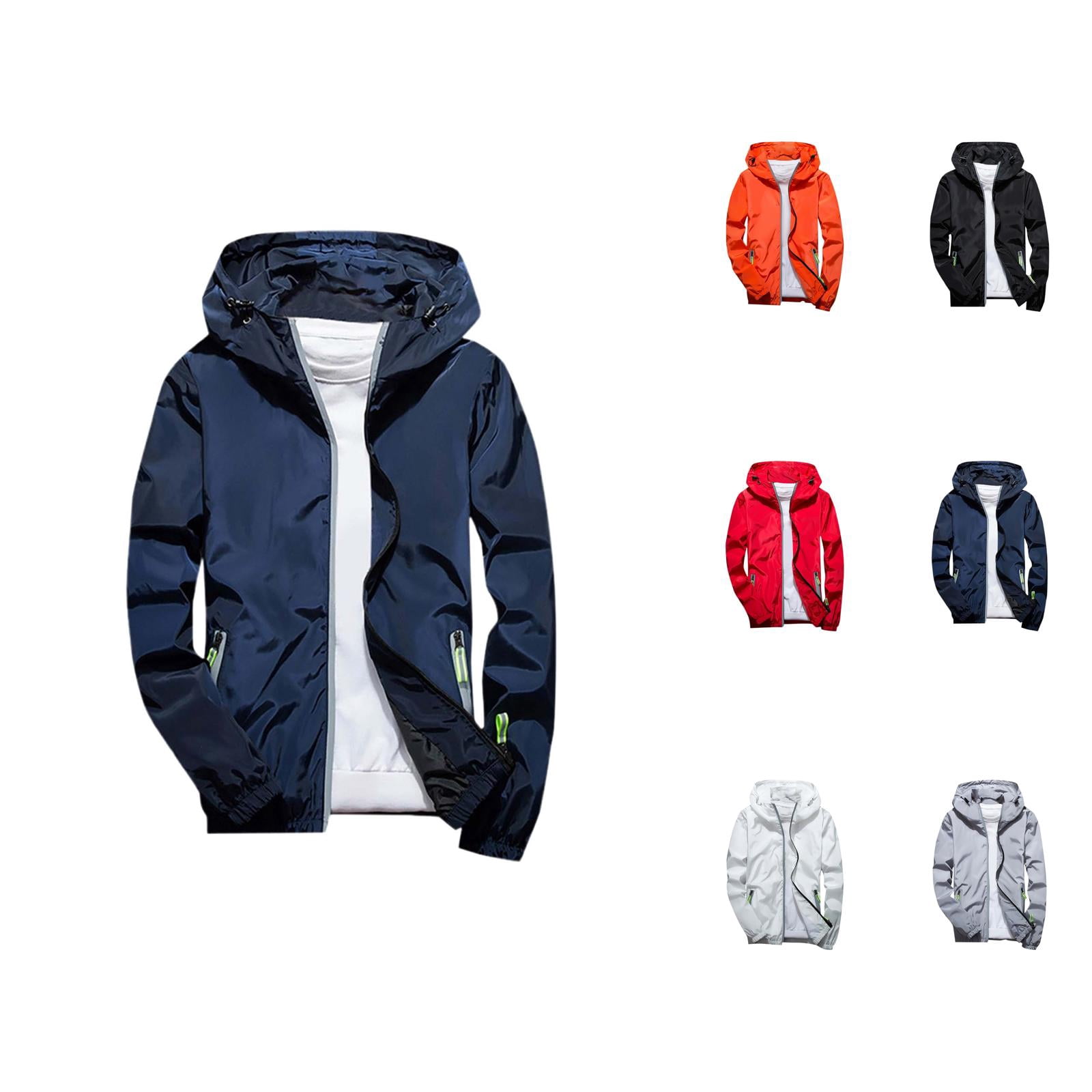 Lightweight Windbreaker Jacket For Men – Long Sleeve Spring Fall
