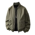 thumbnail image 1 of Jackets for Men, Men's Casual Stand Collar Lightweight Jacket, Lightweight Full Zip Front, Breathable Fabric, Packable for Travel Daily Wear, 1 of 7