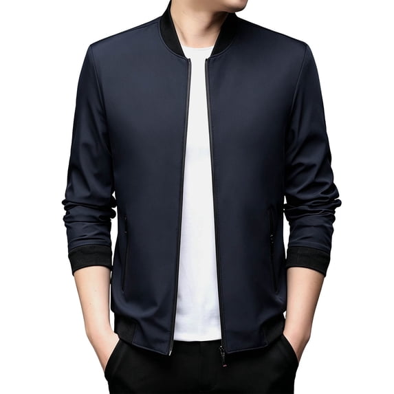 Jackets for Men, Men's Lightweight Bomber Jacket - Windproof Minimalist Design with Hidden & Side Pockets for Casual & Golf