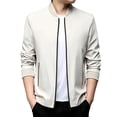 thumbnail image 1 of Jackets for Men, Men's Lightweight Bomber Jacket - Windproof Minimalist Design with Hidden & Side Pockets for Casual & Golf, 1 of 5