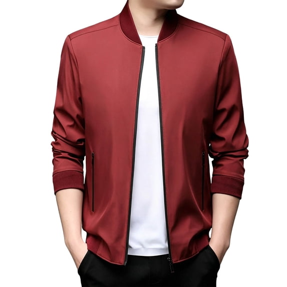 Jackets for Men, Men's Lightweight Bomber Jacket - Windproof Minimalist Design with Hidden & Side Pockets for Casual & Golf