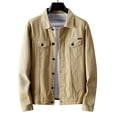 thumbnail image 1 of Jackets for Men, Men's Lightweight Safari Jacket, Button Down Cotton Outdoor Military Cargo Long Sleeve Outwear with Multi Pocket, 1 of 6