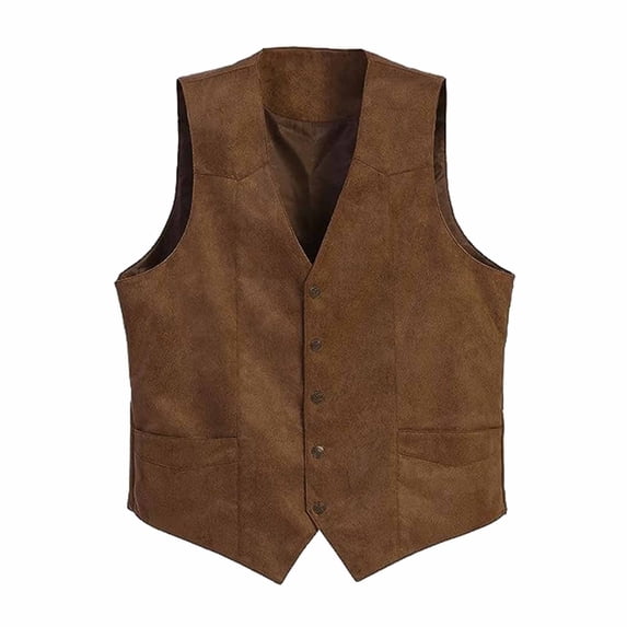 Jackets for Men, Men's Sleeveless Slim Tank Vest Vintage V-Neck Buttons Waistcoat Curved Hem Gilet Single Breasted Business Western Jacket