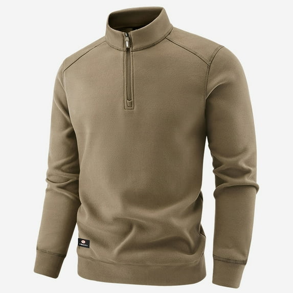 Jackets for Men Plus Size Zipper Stand-up Long-sleeved Casual Blouse,Coats for Men Brown
