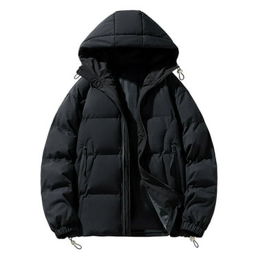 Jackets for Men Stitching Drawstring Hooded Slim Fashion Jacket Coat Outwear on Clearance