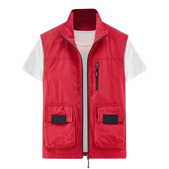 Jackets for Men Thin Sports Multi-Bag Casual Quick-Drying Loose Mountaineering Tooling Outdoor Jackets Jacket for Men