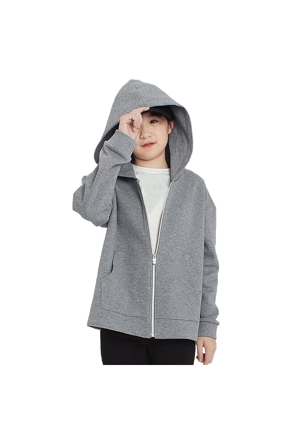 Jackets for Toddler Girls Fall Winter Children'S Hooded Coat Large Children'S Casual Top Zipper Coat for Girls Coat Outwear Fall Clothes Grey,150