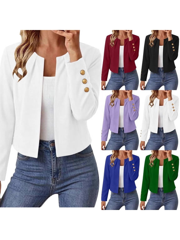 Jackets for Women Elegant Short Suit Jacket,Tailored for Office or Date Night