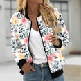 thumbnail image 1 of Jackets for Women Fashion Dressy,Women's Bomber Jacket 2023 Trendy Casual Coat Fall Lightweight Zip Up Outerwear Windbreaker with Pockets, 1 of 4
