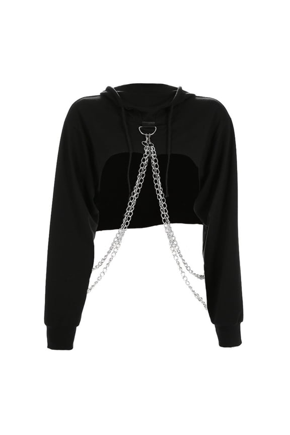 Jackets for Women Lightweight Jacket Women Fashion Chain Splicing Hooded Sweater Women's Early Spring Coat Loose And Slim Short Coat