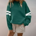 thumbnail image 1 of Jackets for Women Long Sleeve Solid Casual Loose Hoodless Sweatshirts,Womens Sweatshirts Green S, 1 of 5