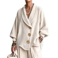 thumbnail image 1 of Jackets for Women Long Sleeve Velvet Cardigan Oversized Casual Outerwear for Spring Fall Winter, M, 1 of 5