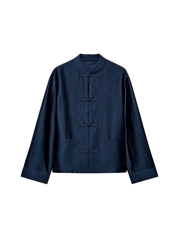 Jackets for Women, Mandarin Collar Jacket for Women, Frog Button Traditional Coat