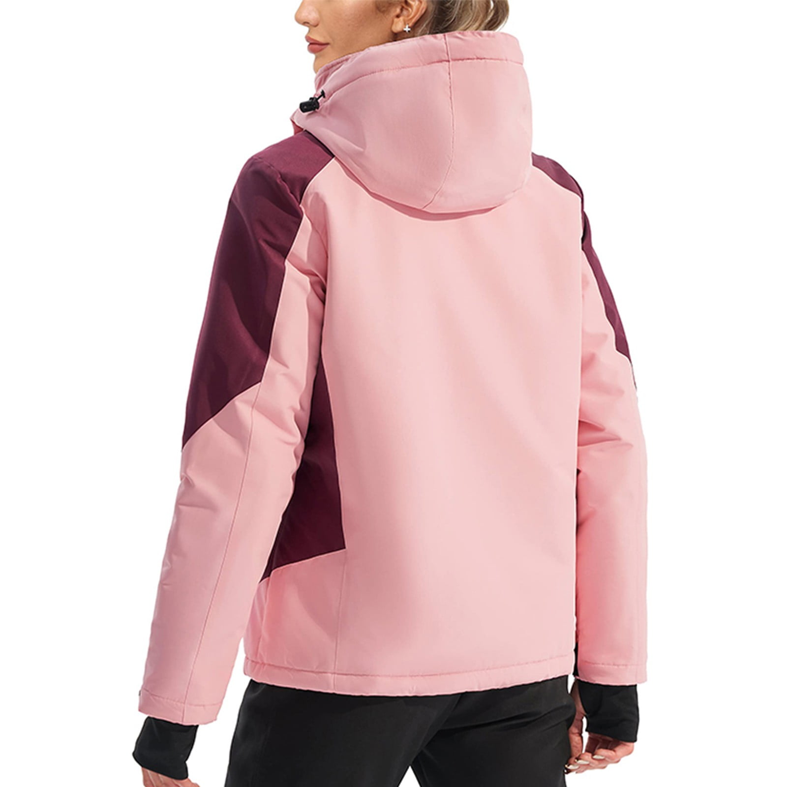 Jackets for Women Outdoor 3in1 Ski Jacket Hooded Windbreaker Insulated Winter Coat Fall Coats