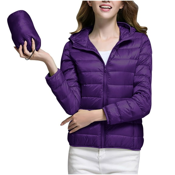 Jackets for Women Parka Solid Color Long Sleeved Zipper With Pocket Lightweight Cotton Jacket