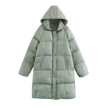 Jackets for Women Parka Warm Pocket Coat Turn Down Collar Long Jacket Winter Down Parkas Fall savings Up to 50% off