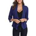 thumbnail image 1 of Jackets for Women Plus Size Clearance Chiffon Blazer Open Front Light 3/4 Sleeve Cardigan, 1 of 5