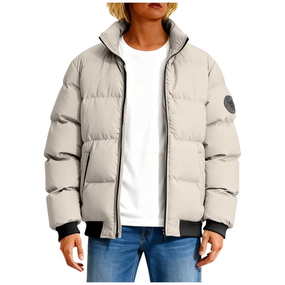 Jackets for Women Puffer Jacket Winter Long Sleeve Casual Solid Coats Fashion Parkas with Pockets