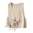 thumbnail image 1 of Jackets for Women,Spring Jackets for Women, Spring Summer Sleeveless Casual Linen-Neck Outwear Jacket Solid Color Botton,Jackets for Women Fashion, 1 of 5