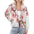 thumbnail image 1 of Jackets for Women Winter Coat Jackets Flannel Stand Collar Jacket(Cherry Blossom Pink ,Size:S-4XL), 1 of 7