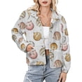 thumbnail image 1 of Jackets for Women Winter Coat Jackets Flannel Stand Collar Jacket(Christmas Balls,Size:S-4XL), 1 of 7