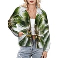 thumbnail image 1 of Jackets for Women Winter Coat Jackets Flannel Stand Collar Jacket(Coconut Palm Tree Print,Size:S-4XL), 1 of 7