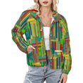 thumbnail image 1 of Jackets for Women Winter Coat Jackets Flannel Stand Collar Jacket(Colorful Abstract Geometric Pattern,Size:S-4XL), 1 of 7