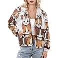 thumbnail image 1 of Jackets for Women Winter Coat Jackets Flannel Stand Collar Jacket(Cute Cats Pyramid,Size:S-4XL), 1 of 7