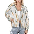 thumbnail image 1 of Jackets for Women Winter Coat Jackets Flannel Stand Collar Jacket(Easter Watercolor Carrot Hand Drawn,Size:S-4XL), 1 of 7