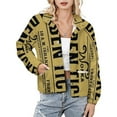 thumbnail image 1 of Jackets for Women Winter Coat Jackets Flannel Stand Collar Jacket(Golden Ticket,Size:S-4XL), 1 of 7