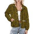thumbnail image 1 of Jackets for Women Winter Coat Jackets Flannel Stand Collar Jacket(Haunted Mansion Brown,Size:S-4XL), 1 of 7