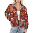 thumbnail image 1 of Jackets for Women Winter Coat Jackets Flannel Stand Collar Jacket(Jungle Animals Floral Print,Size:S-4XL), 1 of 7