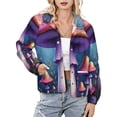 thumbnail image 1 of Jackets for Women Winter Coat Jackets Flannel Stand Collar Jacket(Mystical Forest Mushrooms,Size:S-4XL), 1 of 7