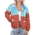 thumbnail image 1 of Jackets for Women Winter Coat Jackets Flannel Stand Collar Jacket(Red Brick Wall,Size:S-4XL), 1 of 7