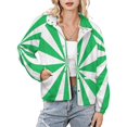 thumbnail image 1 of Jackets for Women Winter Coat Jackets Flannel Stand Collar Jacket(Sage Green And White Sunburst,Size:S-4XL), 1 of 7