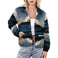 thumbnail image 1 of Jackets for Women Winter Coat Jackets Flannel Stand Collar Jacket(Starry Night Reflections,Size:S-4XL), 1 of 7