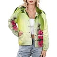 thumbnail image 1 of Jackets for Women Winter Coat Jackets Flannel Stand Collar Jacket(Stones Red Hibiscus And Bamboo on The Water,Size:S-4XL), 1 of 7